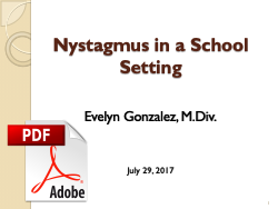 Nystagmus in a school setting slides