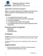 Thumbnail image of Nystagmus Awareness in Schools Grades 6 & above